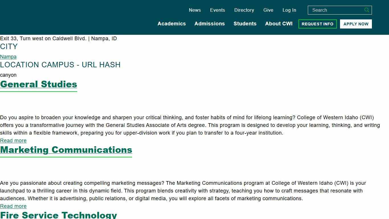 Canyon County Center CWI