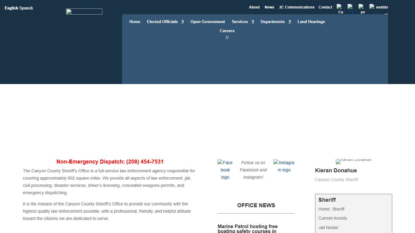 Sheriff Canyon County